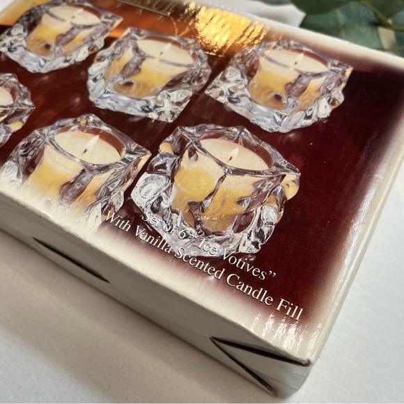 Fifth Avenue Crystal Ice Cube Candle Votives - Picture 2 of 7